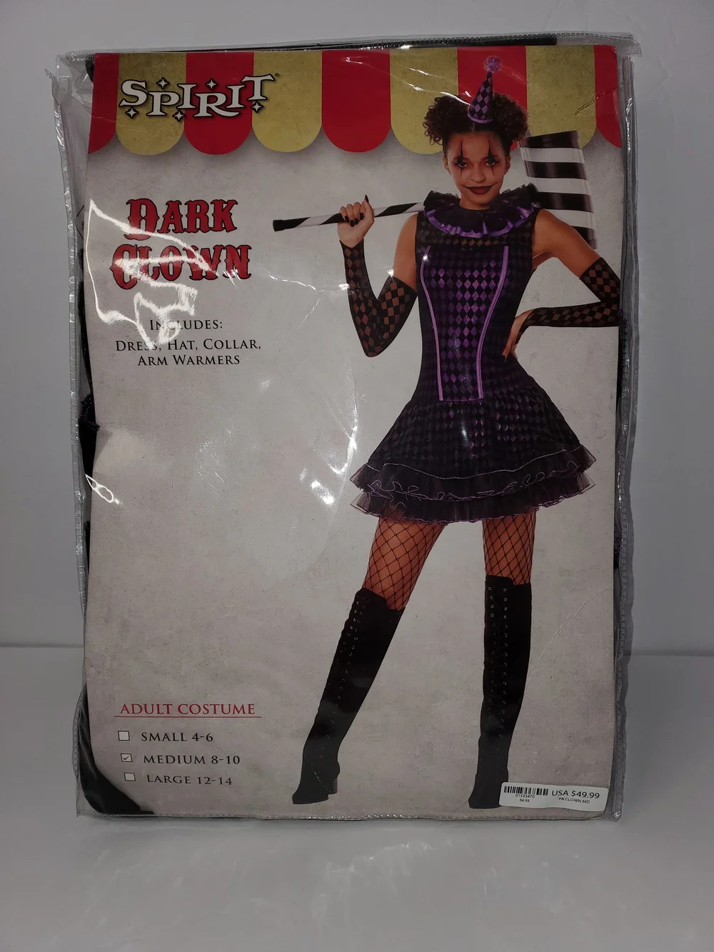 Spirit Dark Clown Costume - Purple & Black - Picture 4 of 4